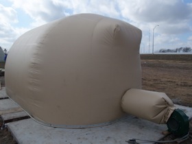 Picture of the Monolithic Cabin just inflated